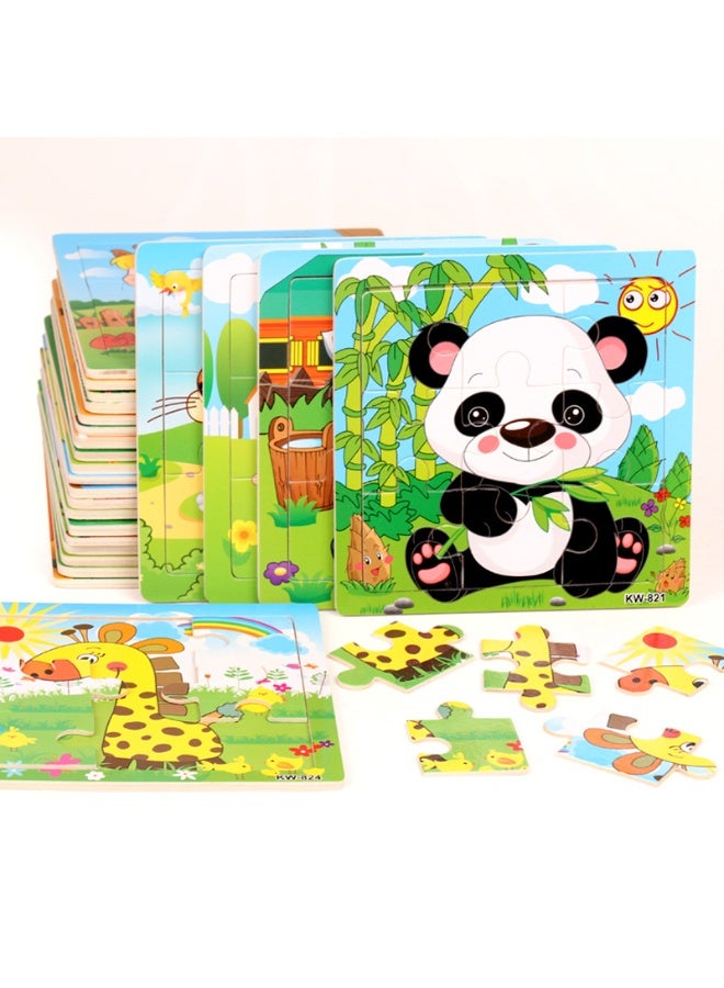 Capstro Wooden Animal Puzzle Set for Toddlers – 6-in-1 Montessori Puzzle with Cute Animal Designs for Early Learning, Fine Motor Skills & Screen-Free Play - Image 1